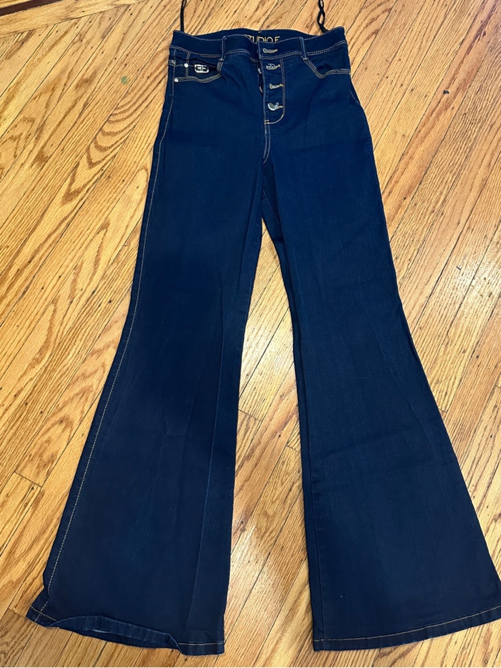 Cupid Dark Blue High-Rise Flare Jeans